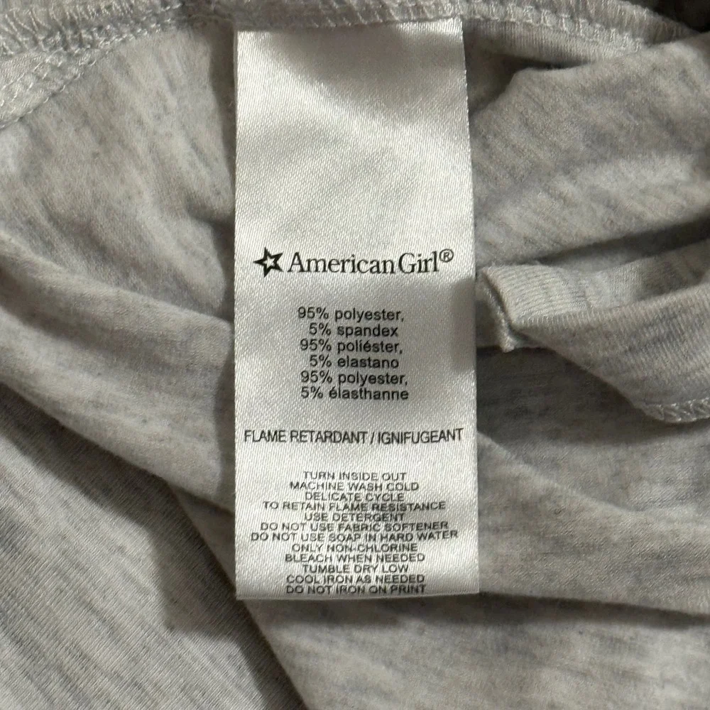 American Girl Kids S'more Please Pajama Set Gray Blue Size L 14/16 PJs